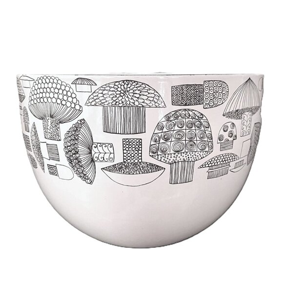 Vintage Other - Vintage MCM Mid Century Modern large Finel Arabia Mushroom Enamel Bowl  Finland